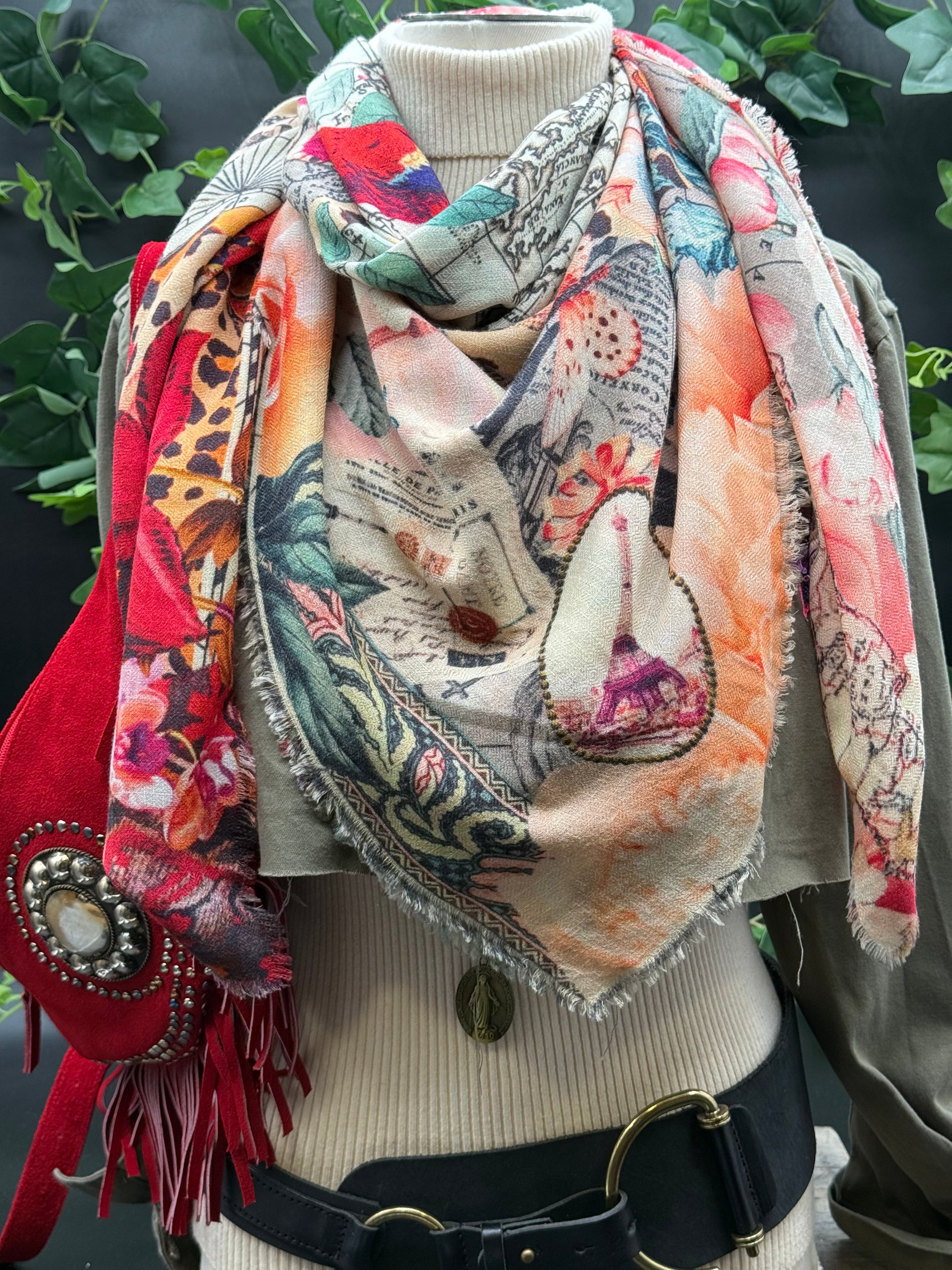 Grand Carré Cachemire Brokante