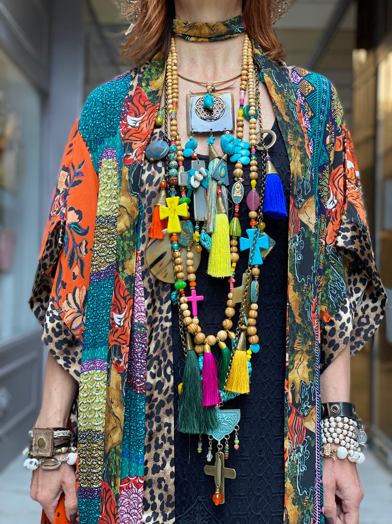 Kimono Long Fleur de Pirate
