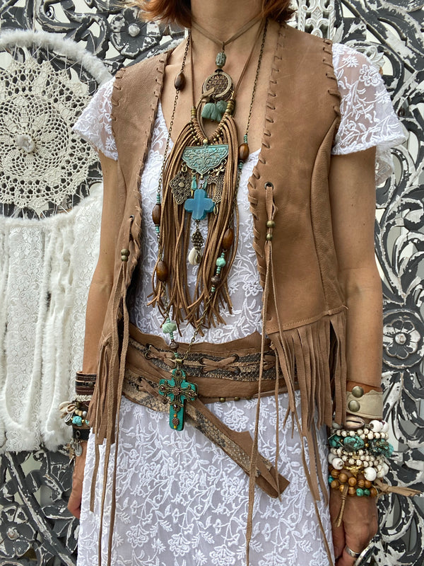 Gilet cuir Sahale Iguan Atypikskin