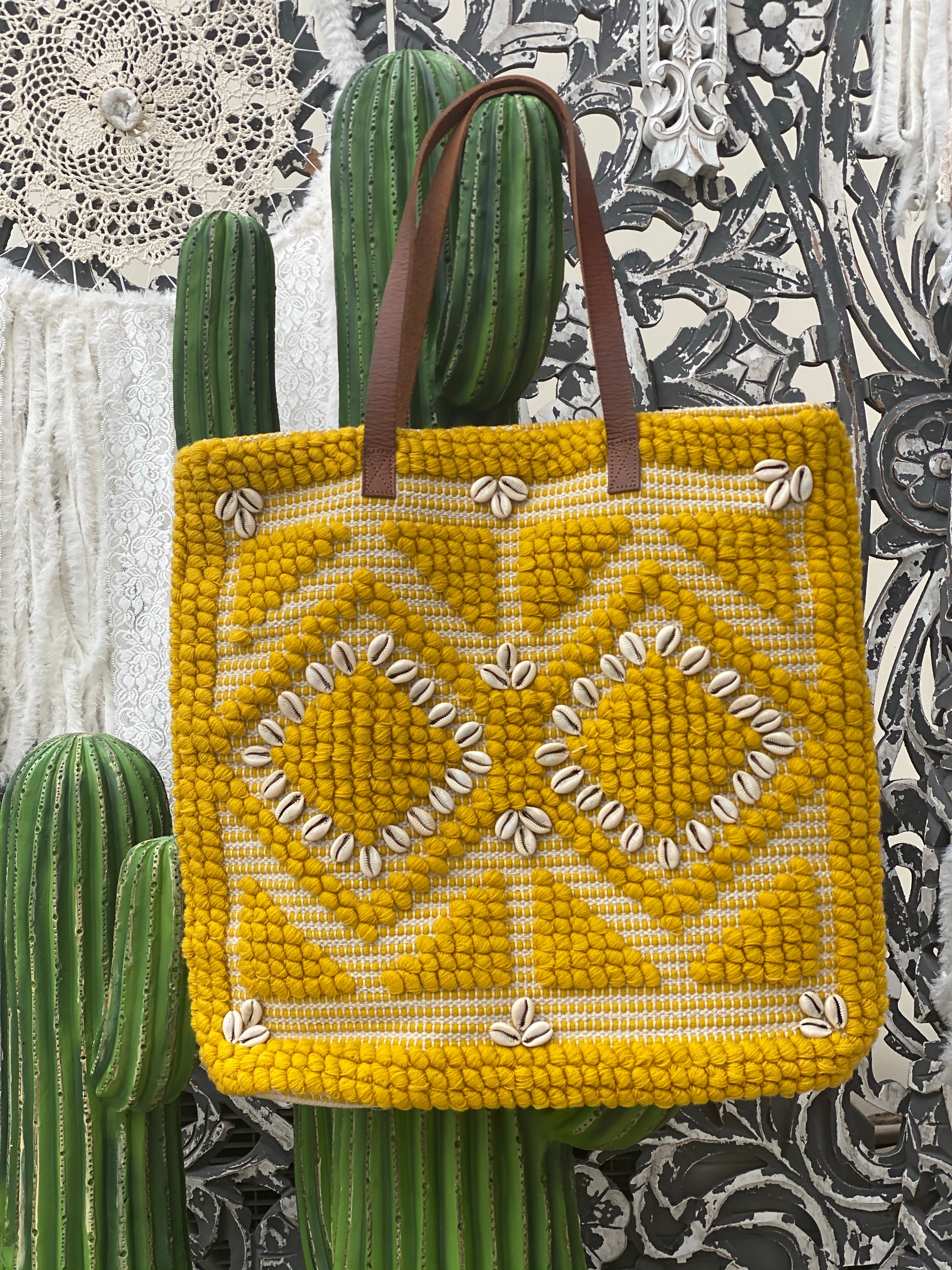 Etna Yellow Wild Tote Bag by Amenapih