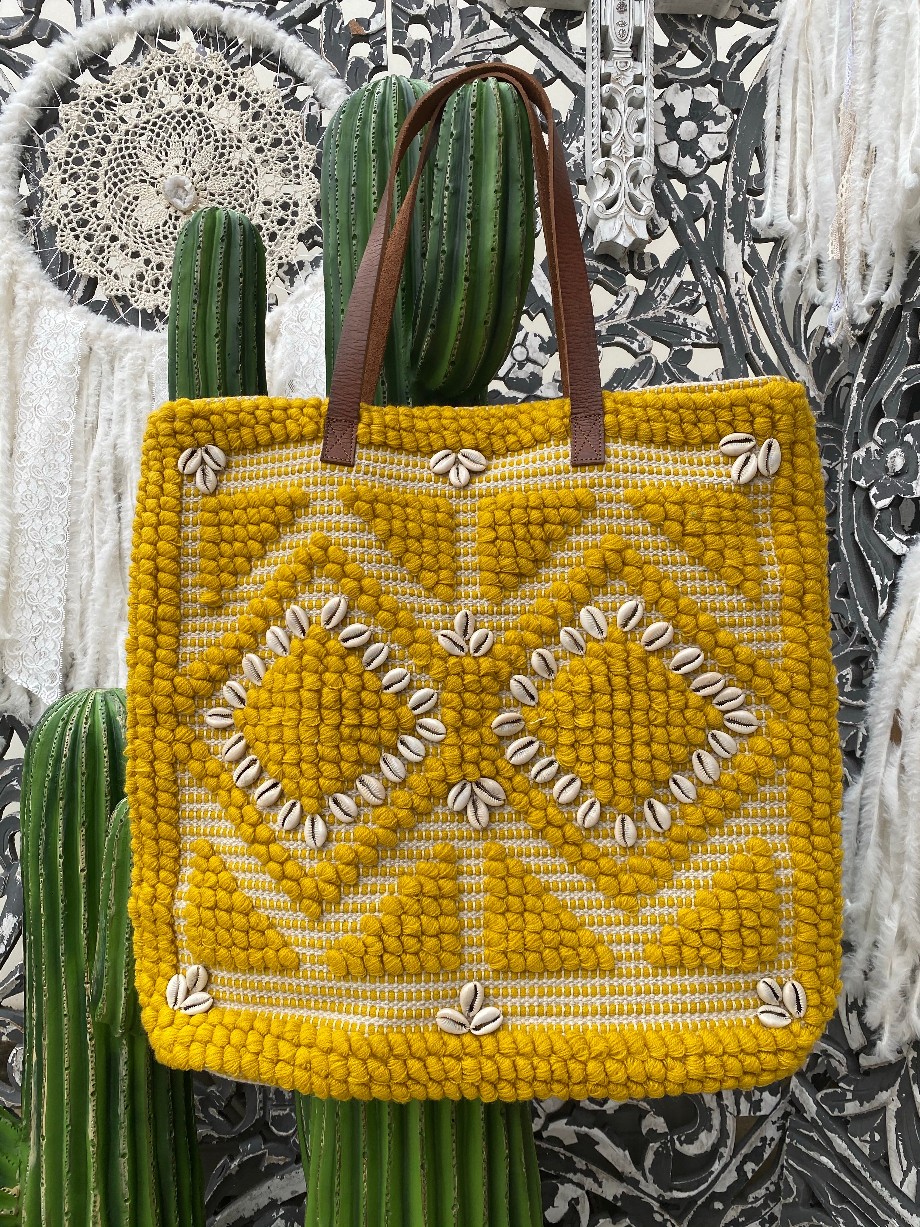 Etna Yellow Wild Tote Bag by Amenapih