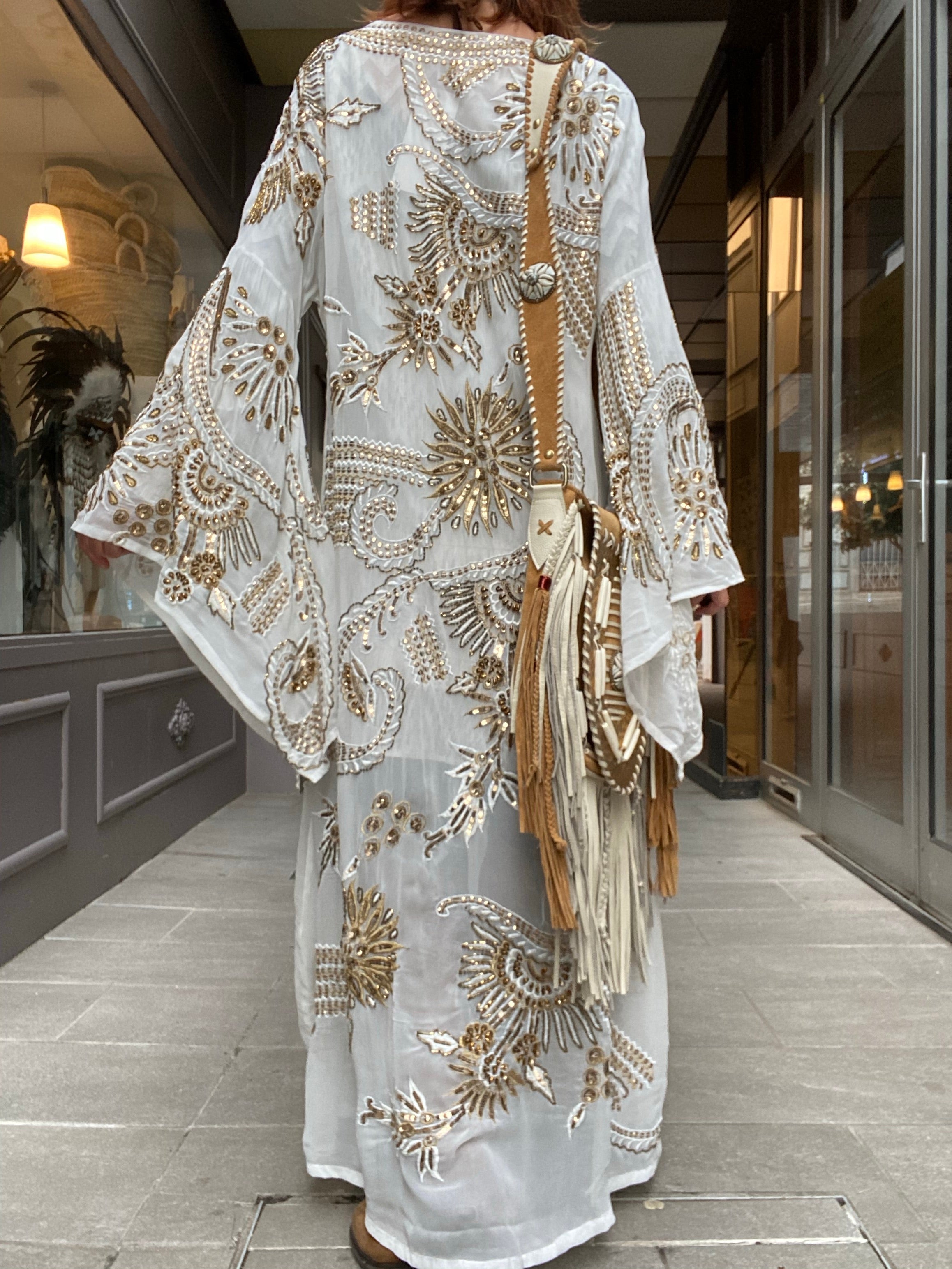 Mamz'elle Zoé long embroidered kimono