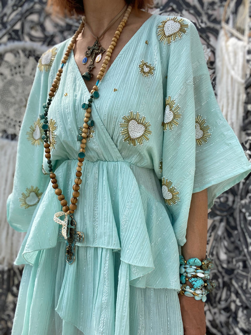 Robe courte Vera Pool/ Ex Voto Embroideries Sundress