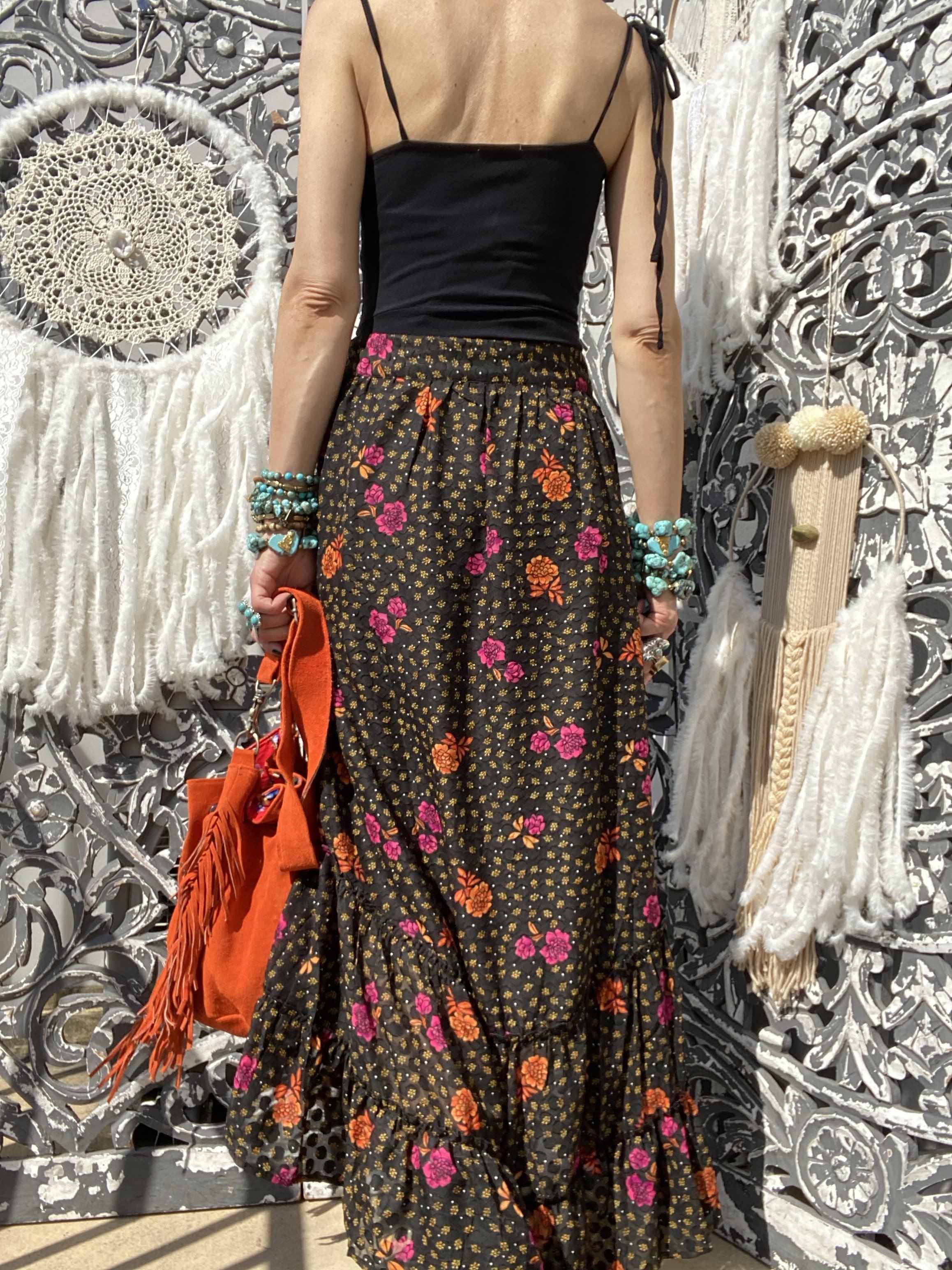 Antheas Black Wild long skirt by Amenapih
