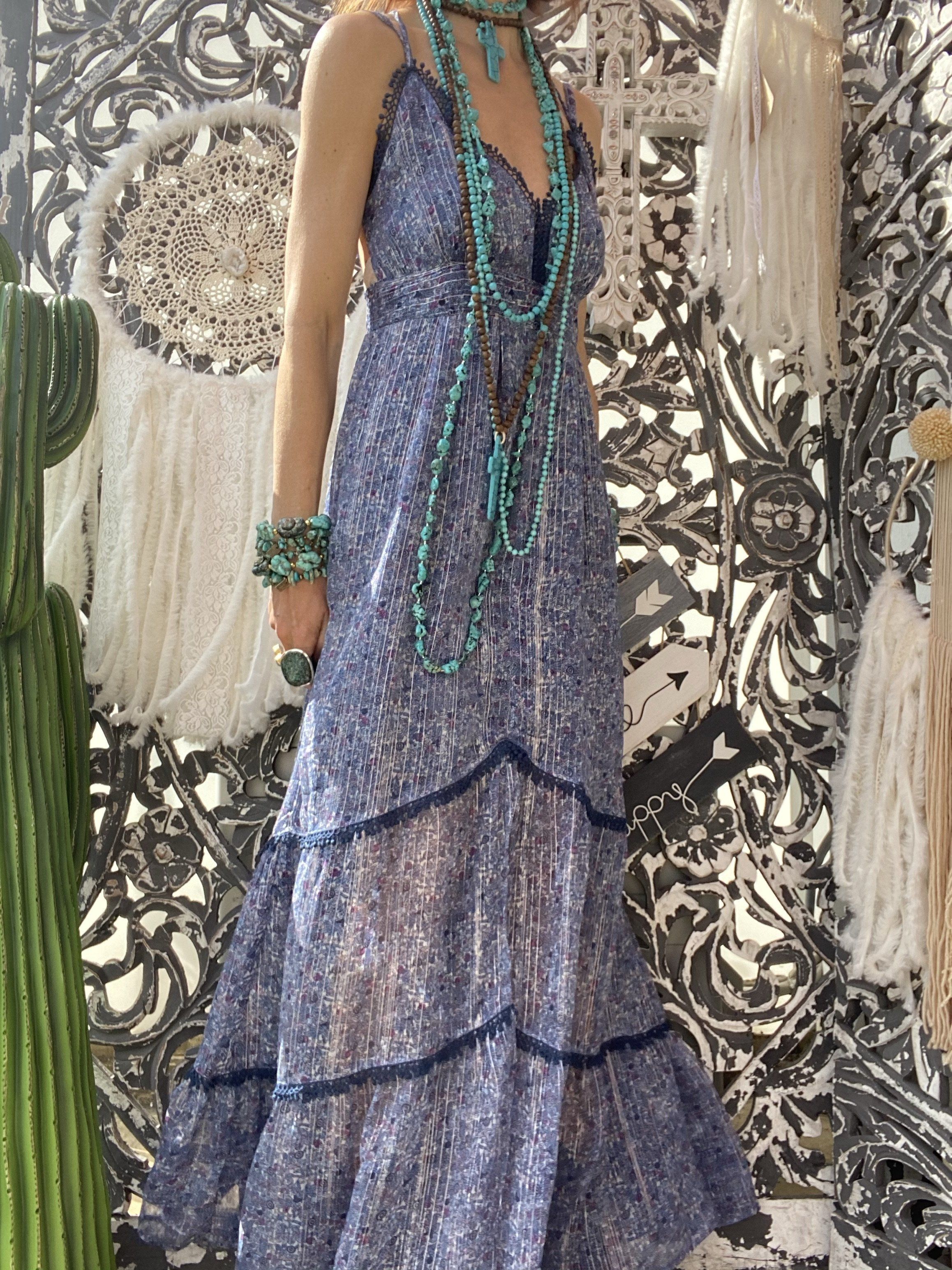 Hazel Blue Wild long dress by Amenapih