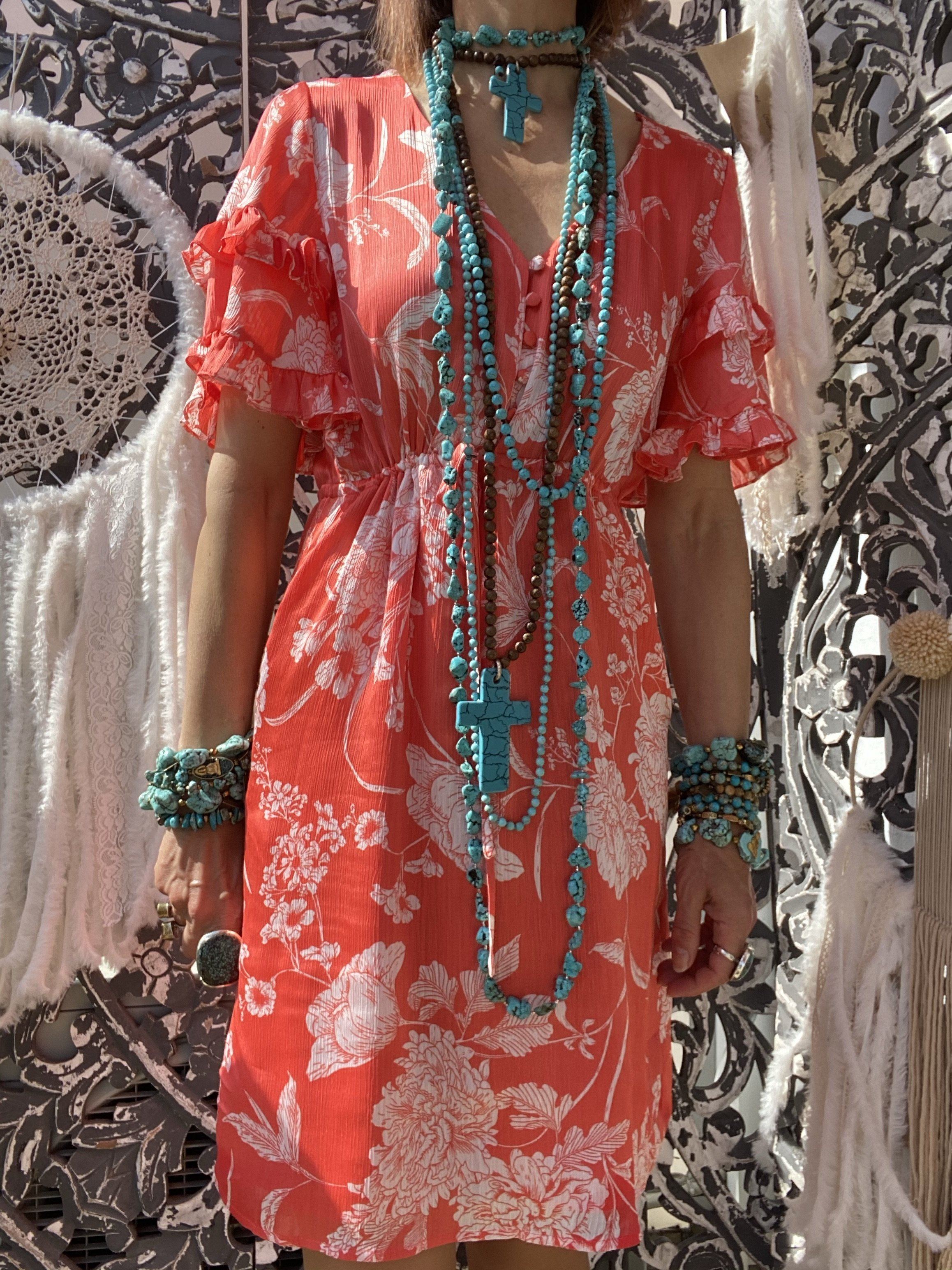 Ohana Coral Wild dress by Amenapih